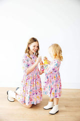 Girly Pop 3/4 Sleeve Pocket Twirl Dress - Mila & Rose ® - Flyclothing LLC