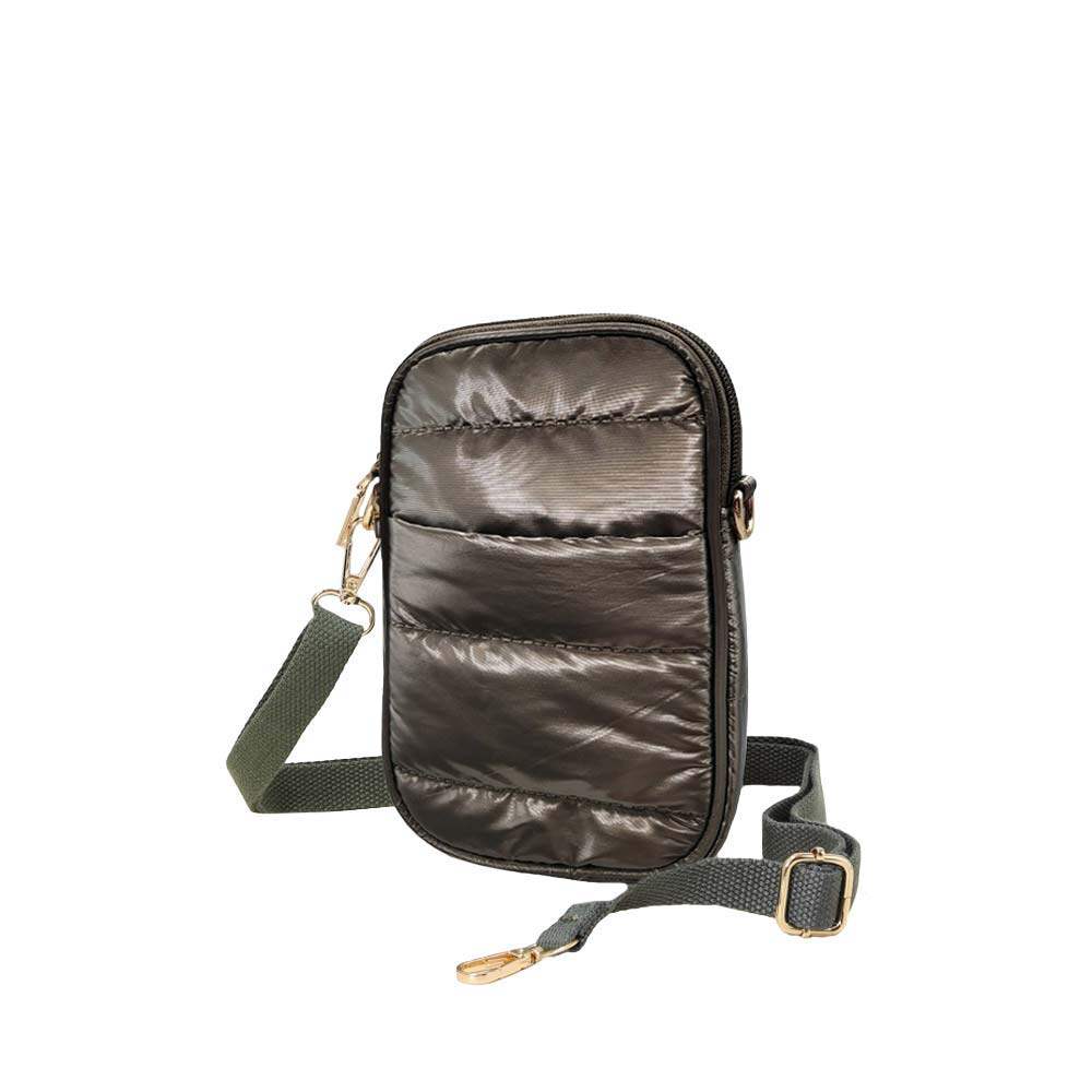 Glossy Puffer Rectangle Crossbody Bag - Madeline Love - Flyclothing LLC