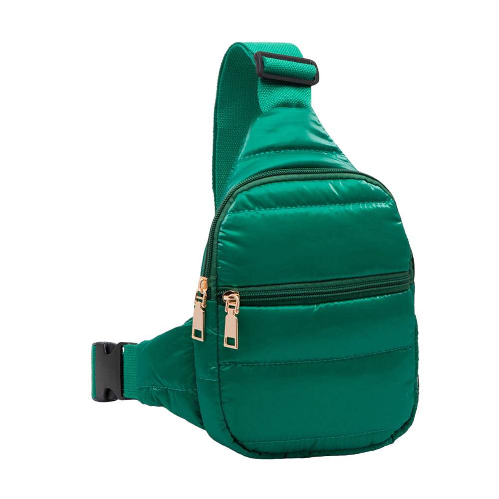Glossy Solid Puffer Mini Sling Bag - Madeline Love - Flyclothing LLC