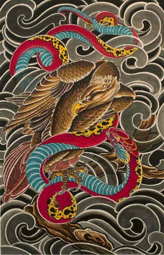 Black Market Art Company Godfrey Eagle Print - Black Market Art Company - Flyclothing LLC