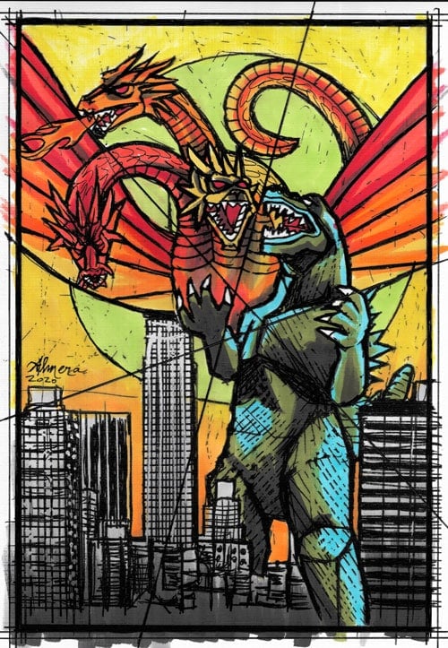 Black Market Art Company Godzilla Print