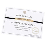 Gold Dipped ALWYAS IN MY HEART Rope Pull Tie Bracelet - Madeline Love - Flyclothing LLC