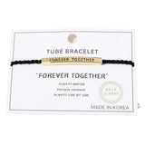 Gold Dipped FOREVER TOGETHER Pointed Rope Pull Tie Bracelet - Madeline Love - Flyclothing LLC