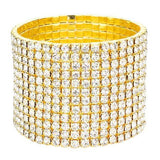 12-Row Crystal Rhinestone Stretchable Bracelet - Madeline Love - Flyclothing LLC