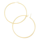 14K Gold-Filled Metal Hoop Pin Catch Earrings - Madeline Love - Flyclothing LLC