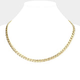 16 INCH, 5mm Stainless Steel Cuban Chain Necklace - Madeline Love - Flyclothing LLC