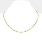 18 INCH, 4mm Stainless Steel Rope Chain Necklace - Madeline Love - Flyclothing LLC