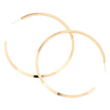 Brass Metal Hoop Earrings (2.8Inch) - Madeline Love - Flyclothing LLC