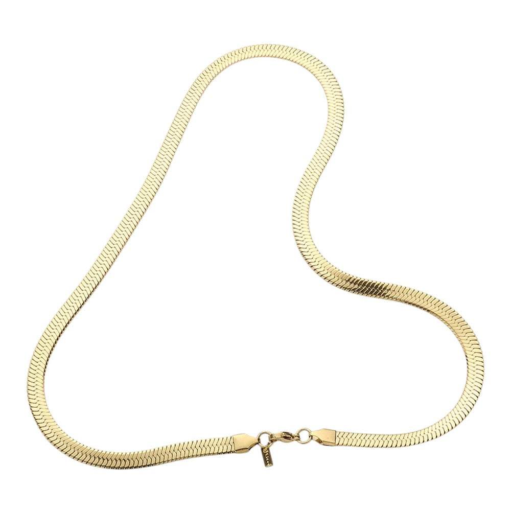 20 Inch, 6mm Stainless Steel Herringbone Chain Necklace - Madeline Love - Flyclothing LLC