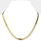 20 Inch, 6mm Stainless Steel Herringbone Chain Necklace - Madeline Love - Flyclothing LLC