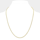 24 INCH, 3mm Stainless Steel Rope Chain Necklace - Madeline Love - Flyclothing LLC