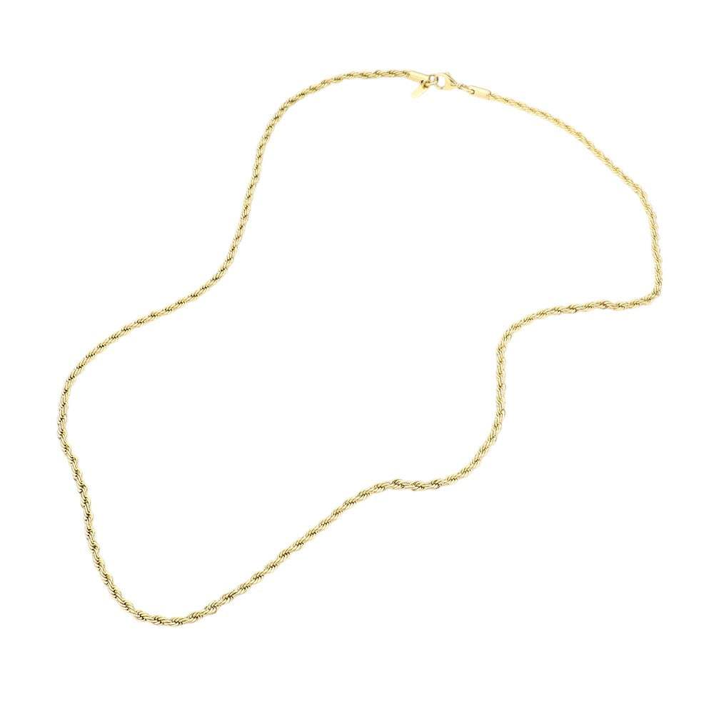 24 INCH, 3mm Stainless Steel Rope Chain Necklace - Madeline Love - Flyclothing LLC