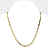 24 Inch, 7mm Stainless Steel Herringbone Chain Necklace - Madeline Love - Flyclothing LLC