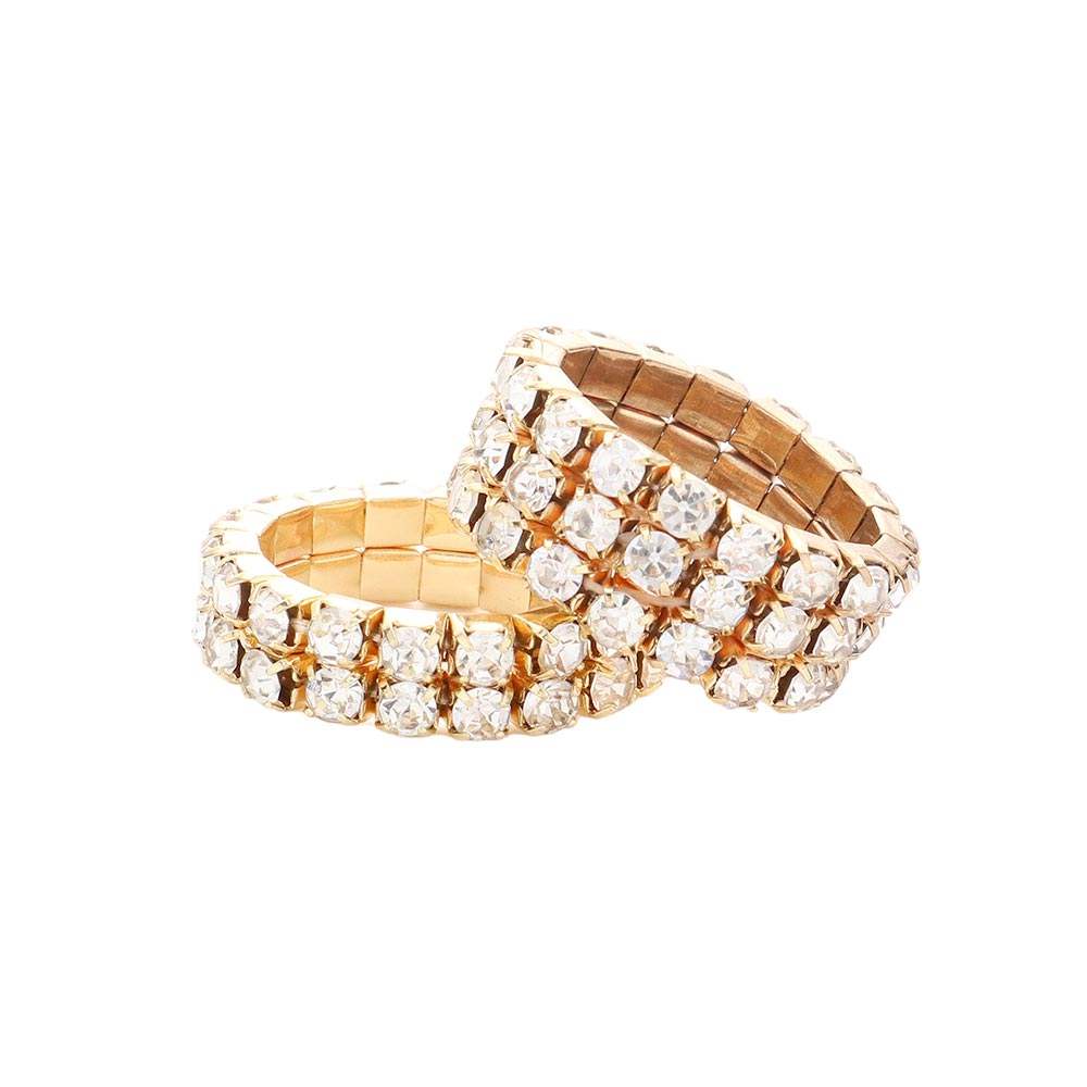 2PCS Rhinestone Stretch Rings - Madeline Love - Flyclothing LLC