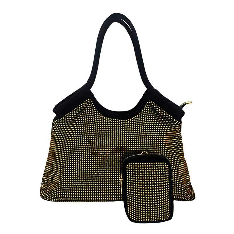 2Pcs Bling Shoulder Bag and Mini Pouch Bag Set - Madeline Love - Flyclothing LLC