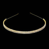 3 Rows crystal rhinestone headband - Madeline Love - Flyclothing LLC