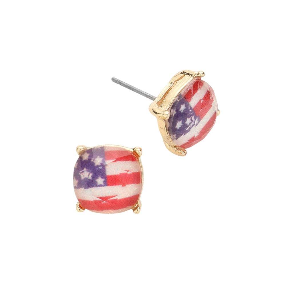 American USA Flag Stud Earrings - Madeline Love - Flyclothing LLC
