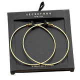 Secret Box Textured Gold Dipped Hoop Earrings - Madeline Love - Flyclothing LLC