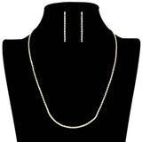 Dainty Rhinestone Necklace Earring Set - Madeline Love - Flyclothing LLC