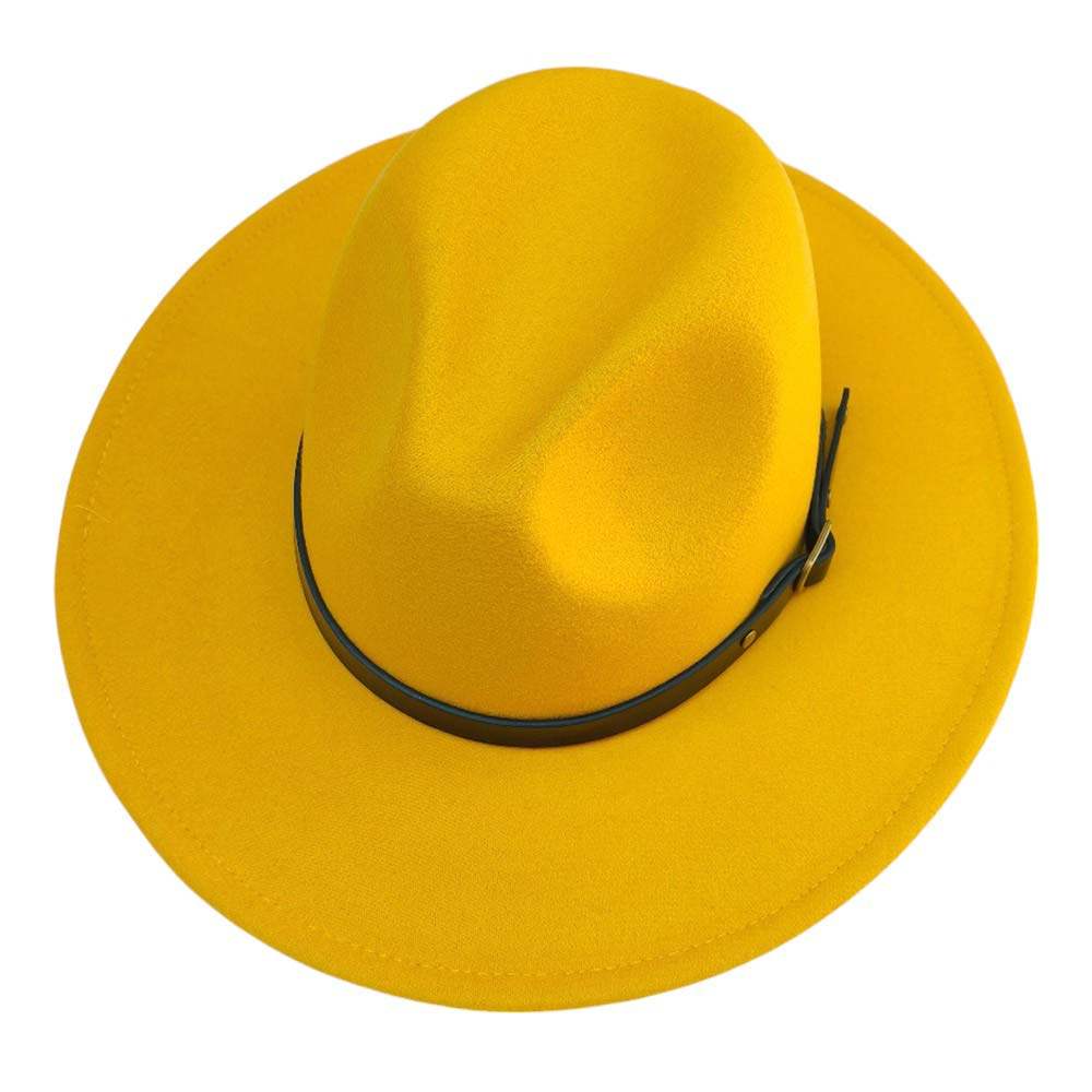 Belt Band Pointed Fedora Hat - Madeline Love - Flyclothing LLC