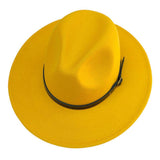 Belt Band Pointed Fedora Hat - Madeline Love - Flyclothing LLC