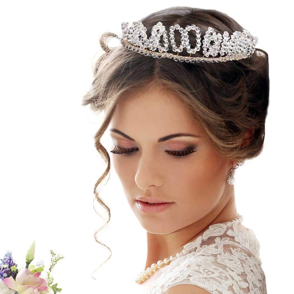 Bicone Beaded Bun Wrap Headpiece Necklace - Madeline Love - Flyclothing LLC