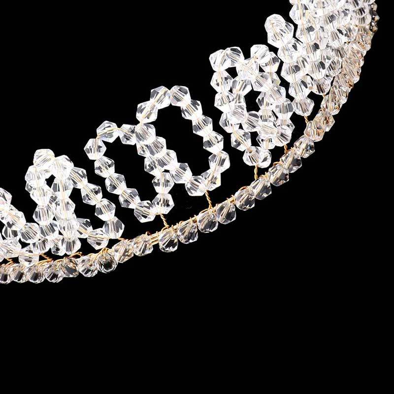 Bicone Beaded Bun Wrap Headpiece Necklace - Madeline Love - Flyclothing LLC