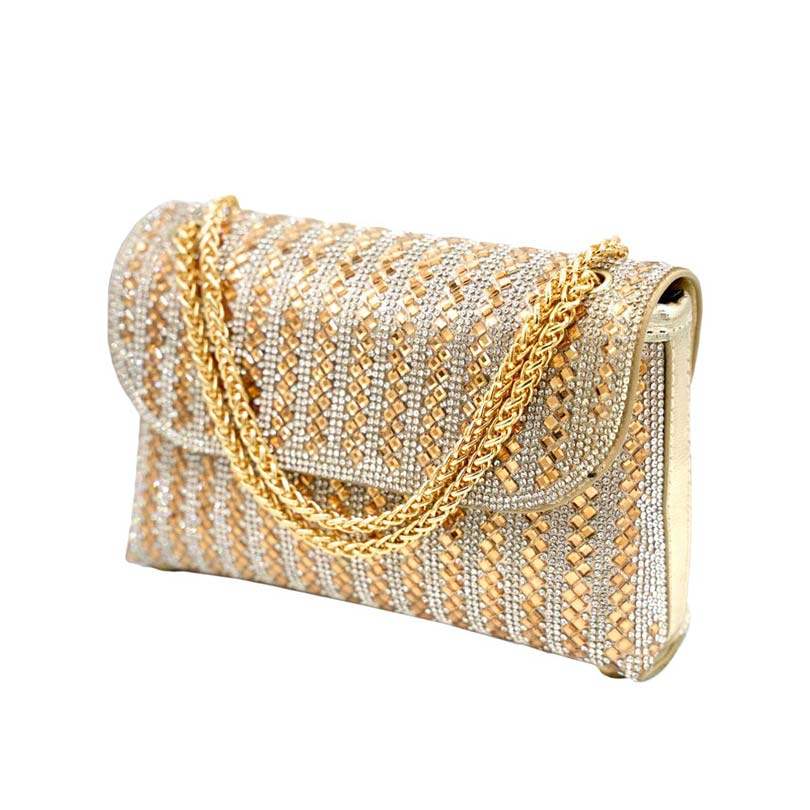 Bling Flap Bag Shoulder Crossbody Evening Bag - Madeline Love - Flyclothing LLC