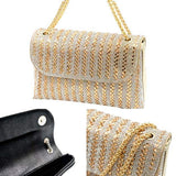 Bling Flap Bag Shoulder Crossbody Evening Bag - Madeline Love - Flyclothing LLC