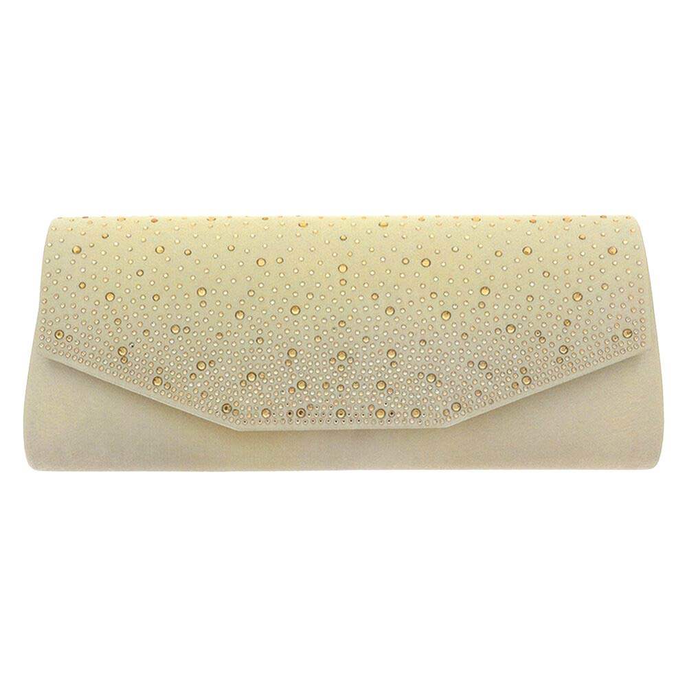 Bling Solid Rectangle Evening Clutch Crossbody Bag - Madeline Love - Flyclothing LLC