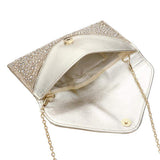 Bling Stone Studded Flap Envelop Evening Clutch Bag / Crossbody Bag - Madeline Love - Flyclothing LLC