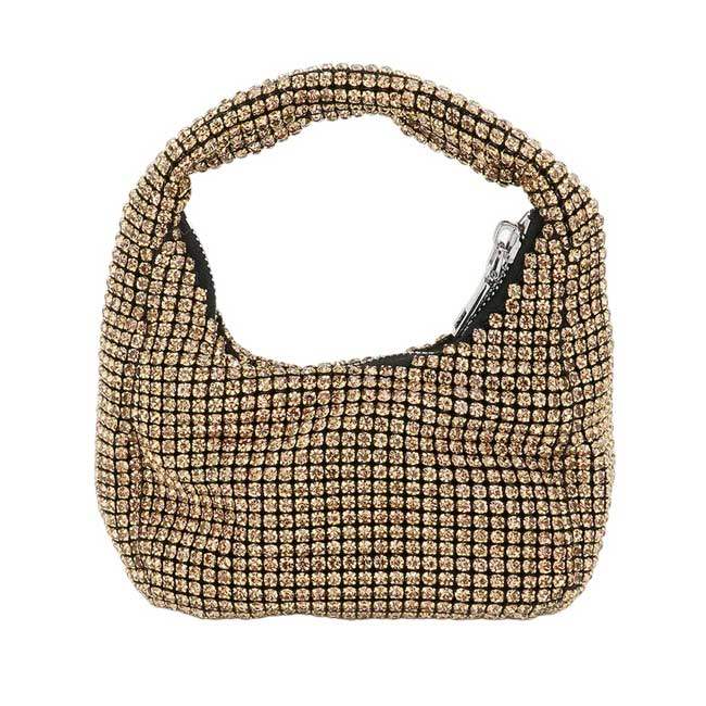 Bling Studded Micro Mini Top Handle Bag - Madeline Love - Flyclothing LLC