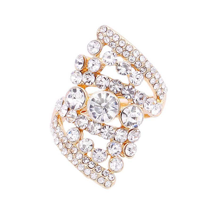 Bubble Stone Cluster Stretch Ring - Madeline Love - Flyclothing LLC