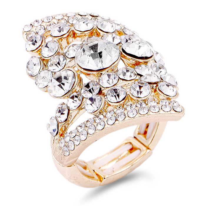 Bubble Stone Cluster Stretch Ring - Madeline Love - Flyclothing LLC