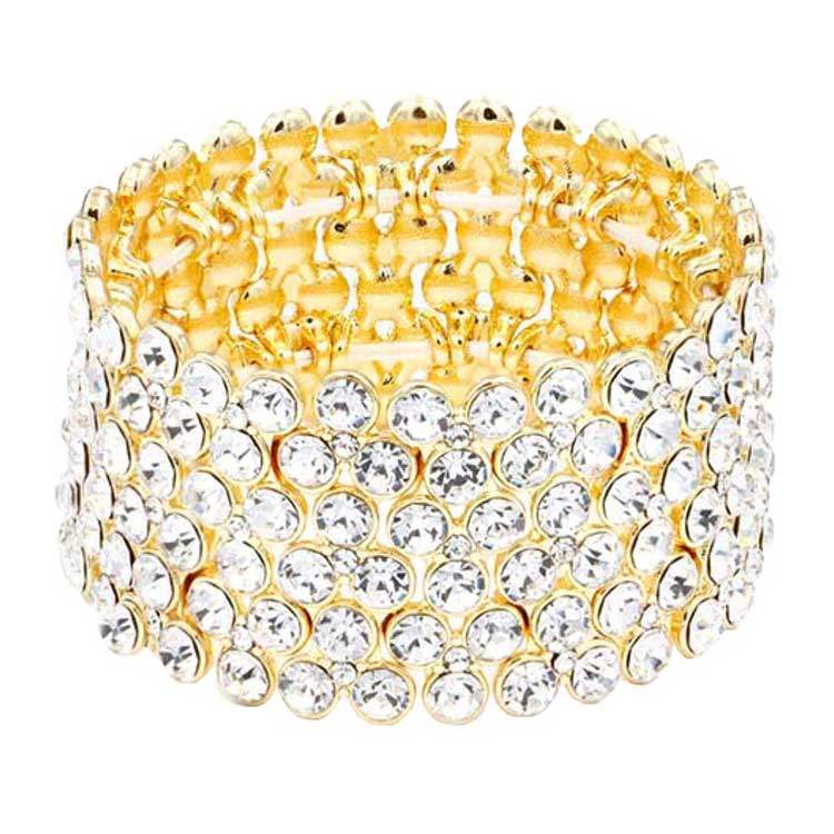 Bubble Stone Stretch Evening Bracelet - Madeline Love - Flyclothing LLC