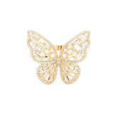 CZ Glass Stone Embellished Butterfly Ring - Madeline Love - Flyclothing LLC