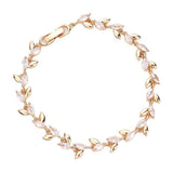 CZ Metal Marquise Link Evening Bracelet - Madeline Love - Flyclothing LLC