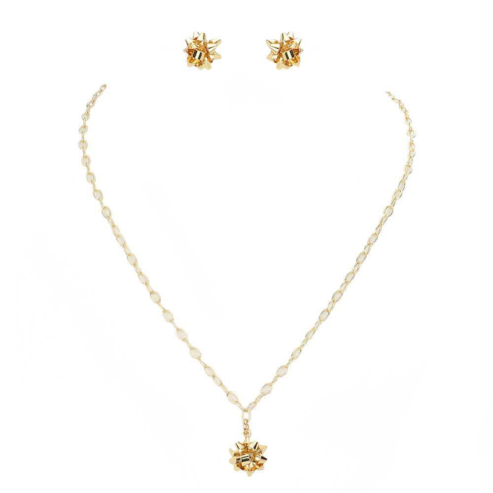 Christmas Gift Bow Necklace - Madeline Love - Flyclothing LLC