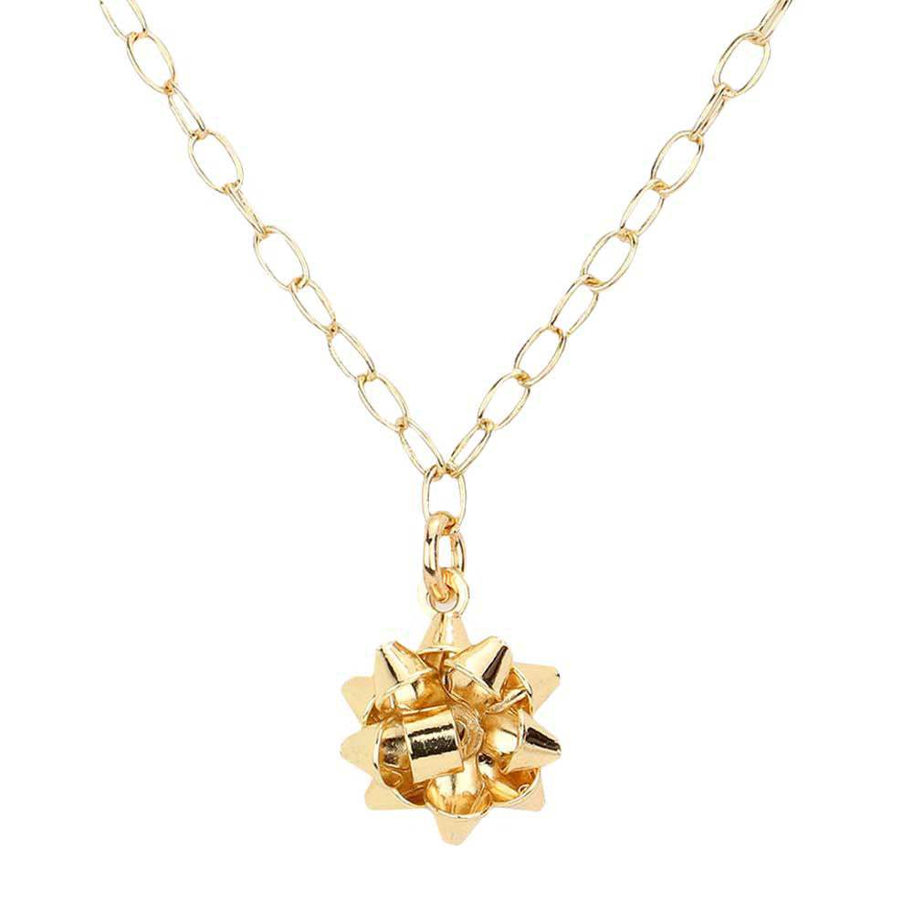 Christmas Gift Bow Necklace - Madeline Love - Flyclothing LLC