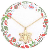 Christmas Metal Snowflake Pendant Necklace - Madeline Love - Flyclothing LLC