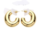 Chunky Stainless Steel Hoop Earrings - Madeline Love - Flyclothing LLC
