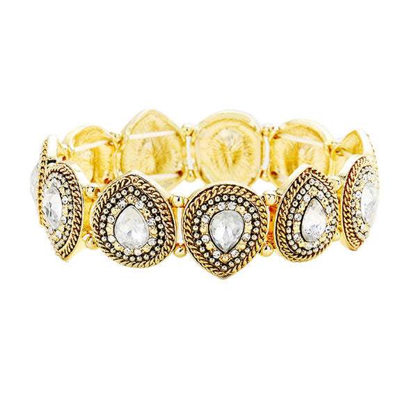 Crystal Droplet Stretch Bracelet - Madeline Love - Flyclothing LLC