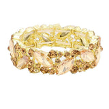 Crystal Glass Marquise Evening Stretch Bracelet - Madeline Love - Flyclothing LLC