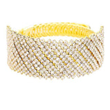 Crystal Rhinestone Adjustable Evening Bracelet - Madeline Love - Flyclothing LLC
