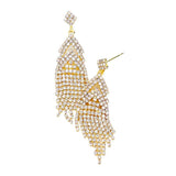 Crystal Rhinestone Drop Evening Earrings - Madeline Love - Flyclothing LLC
