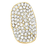 Crystal Rhinestone Pave Stretch Cocktail Ring - Madeline Love - Flyclothing LLC