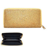 Crystal Rhinestone Pave Zipper Wallet - Madeline Love - Flyclothing LLC