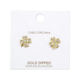 Cubic Zirconia Clover Stud Earrings - Madeline Love - Flyclothing LLC