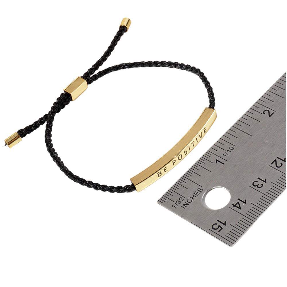 Gold Dipped ALWYAS IN MY HEART Rope Pull Tie Bracelet - Madeline Love - Flyclothing LLC