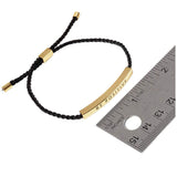Gold Dipped Believe Message Bar Rope Pull Tie Bracelet - Madeline Love - Flyclothing LLC